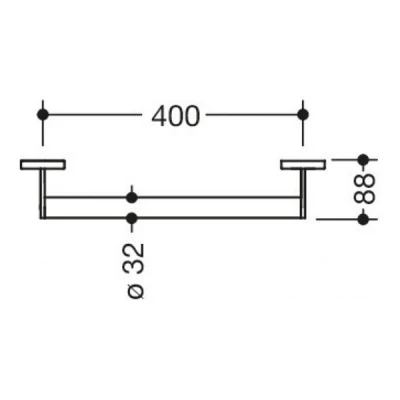 System' 900' 40cm Support Rail - Chrome 2 System' 900' 40cm Support Rail - Chrome - Image 2