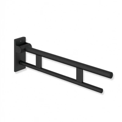 System 900 Duo 700mm Hinged Support Rail - Matt Black 1 System 900 Duo 700mm Hinged Support Rail - Matt Black