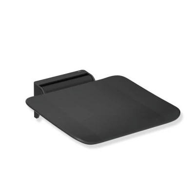 System '900' 45cm Hinged Shower Seat - Matt Black 1 System '900' 45cm Hinged Shower Seat - Matt Black
