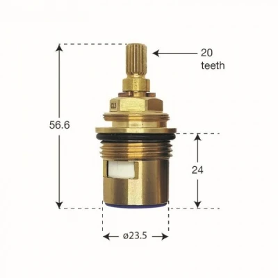 Unknown 3/4" BSP Quarter Turn Tap Valves -57mm Tall 2 Unknown 3/4" BSP Quarter Turn Tap Valves -57mm Tall - Image 2