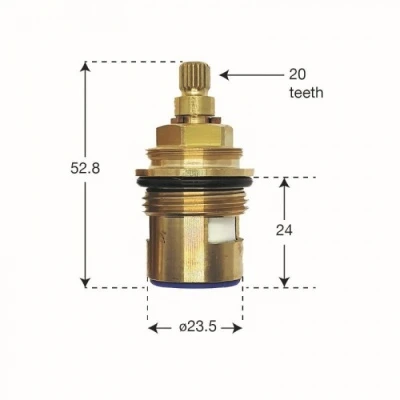 Unknown 3/4" BSP Quarter Turn Tap Valves -53mm Tall 2 Unknown 3/4" BSP Quarter Turn Tap Valves -53mm Tall - Image 2