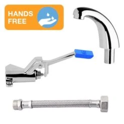 HART Foot Pedal Control Set With Fixed Basin Spout | Foot Control Handwashing