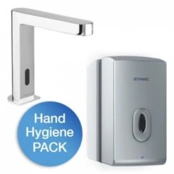 HART Bristan S3 Sensor Tap With Genwec Designer Sensor Soap Dispenser