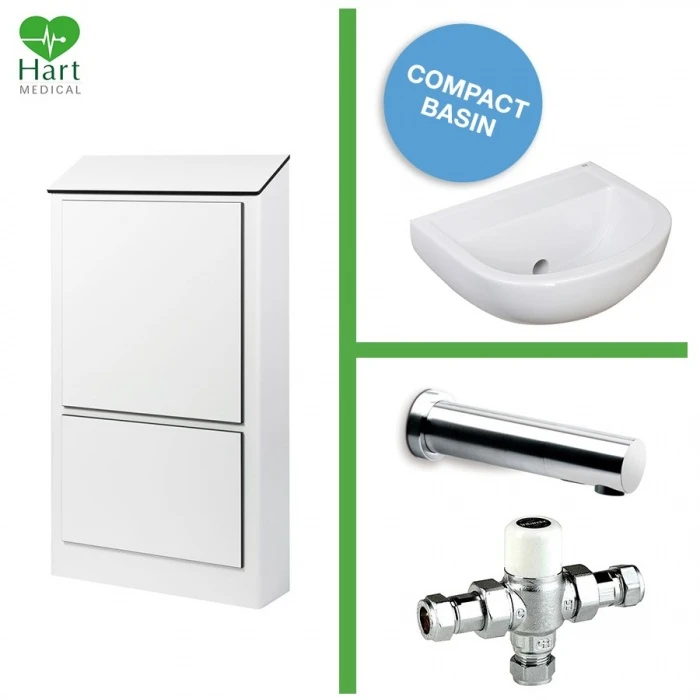 Hart Half Height IPS Panel Hospital Set | Spacesaver IPS Handwash Set 1 Hart Half Height IPS Panel Hospital Set | Spacesaver IPS Handwash Set