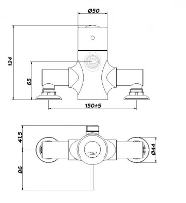 Acura Care Exposed Thermostatic Shower - Top Outlet 2 Acura Care Exposed Thermostatic Shower - Top Outlet - Image 2