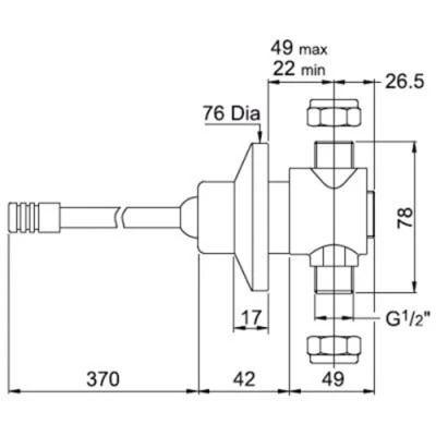 Concealed Knee Operated Tap Valve 2 Concealed Knee Operated Tap Valve - Image 2