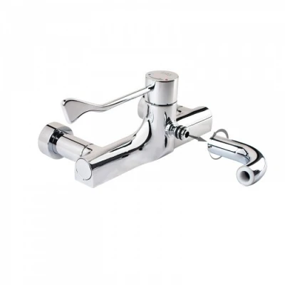 HTM Safetouch Thermostatic Wall Tap - Removable Hygiene Disinfection Spout 1 HTM Safetouch Thermostatic Wall Tap - Removable Hygiene Disinfection Spout