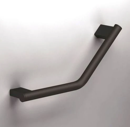 Lux Designer Black Grab Rail - Angled Black Grab Bar 1 Lux Designer Black Grab Rail - Angled Black Grab Bar