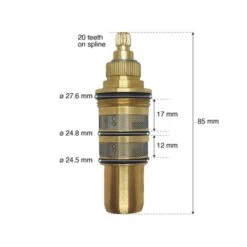 Replacement Compact Thermostatic Cartridge & Handle 7 Replacement Compact Thermostatic Cartridge & Handle -Bathroom Supplies Store MGM TCV003CP3
