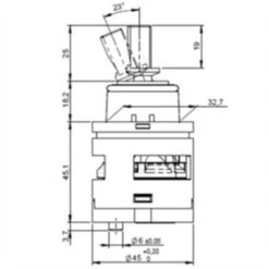 Unknown Replacement 45mm Ceramic Disk Upper O Ring Cartridge -Bathroom Supplies Store Sedal 45mm ceramic disk cartridge2