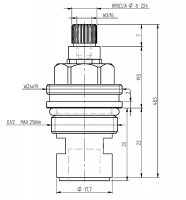Short Quarter Turn Tap Valves With 24 Teeth 2 Short Quarter Turn Tap Valves With 24 Teeth - Image 2