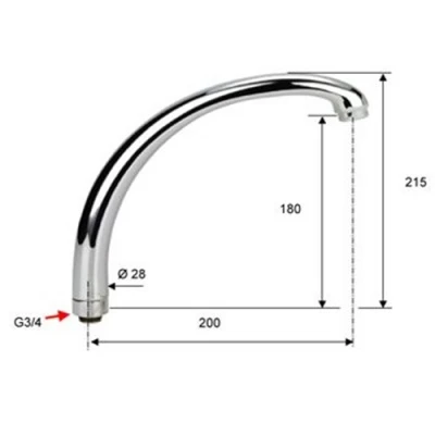 Universal Fitting 'C' Tap Spout 3 Universal Fitting 'C' Tap Spout - Image 3