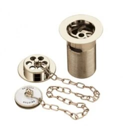 Gold Bath Waste Plug And Chain | Traditional Bath Waste
