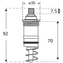 Unknown Replacement Compact Thermostatic Shower Cartridge 3 Unknown Replacement Compact Thermostatic Shower Cartridge - Image 3