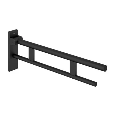 HEWI Duo 750mm Hinged Support Rail - Matt Black 1 HEWI Duo 750mm Hinged Support Rail - Matt Black