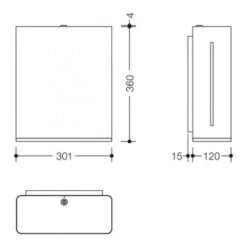 HEWI Recessed Fixing Towel Dispenser - White 5 HEWI Recessed Fixing Towel Dispenser - White -Bathroom Supplies Store hewi white towel dispenser2 2