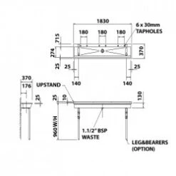 'Non Surgical' Use Scrub Up Wash Trough | Pland Madeira Wash Trough -Bathroom Supplies Store madiera trough p2