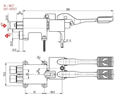 The Hart 2 Pedal Foot Mixer Tap 2 The Hart 2 Pedal Foot Mixer Tap - Image 2