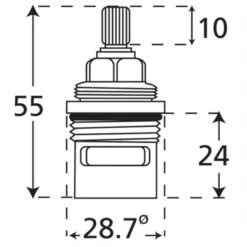 Unknown Replacement 3/4" BSP Quarter Turn Bath Tap Valves -Bathroom Supplies Store quarter turn replacement ceramic disk valves2