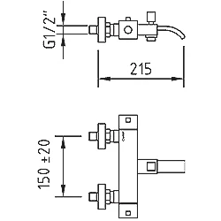 Unknown Infinity Thermostatic Bath Mixer Tap 2 Unknown Infinity Thermostatic Bath Mixer Tap - Image 2